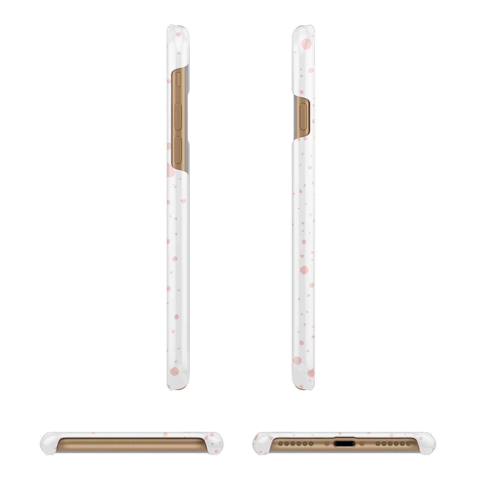 Custom Polka Dot Apple iPhone 7 8 3D Wrap Snap Case Angled Images