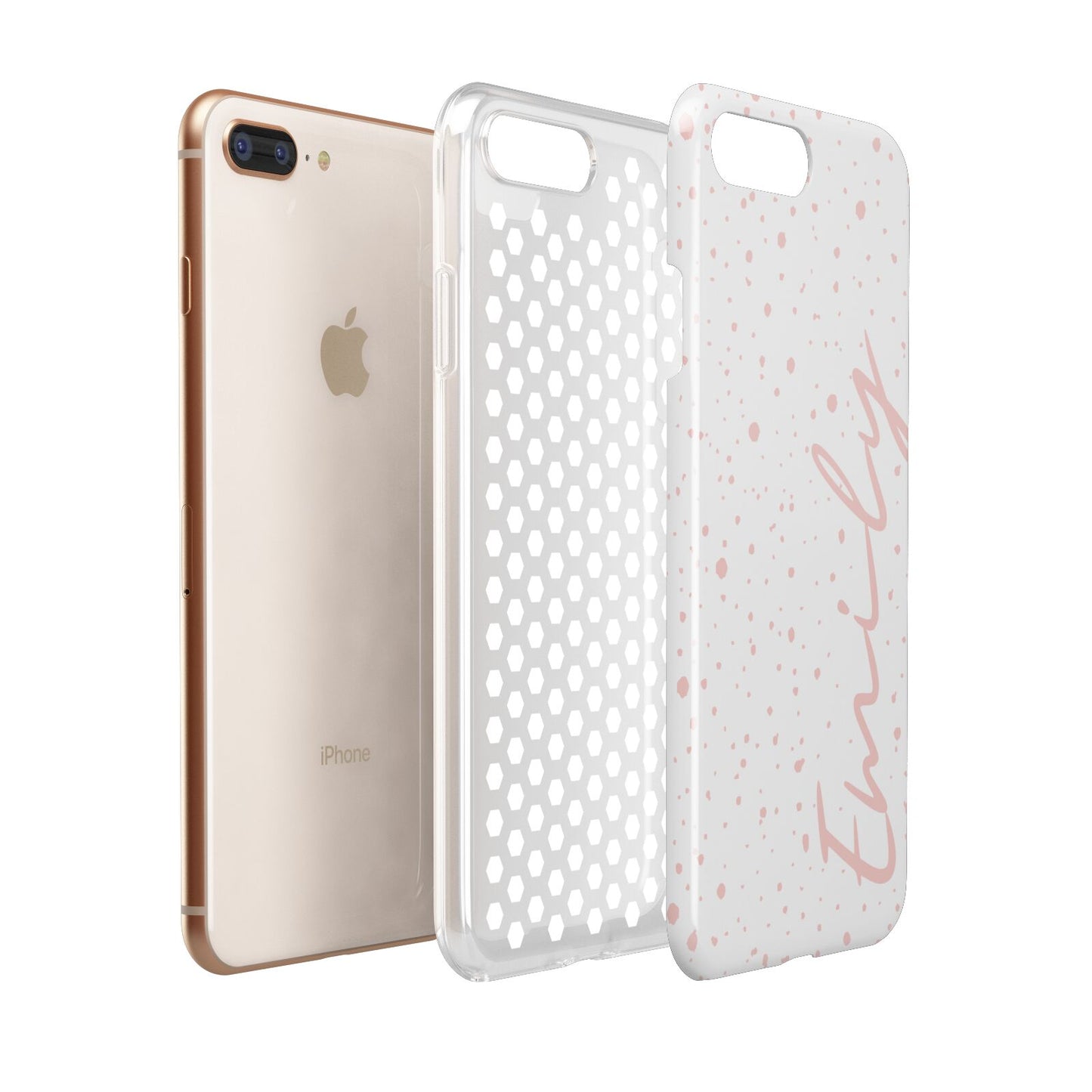Custom Polka Dot Apple iPhone 7 8 Plus 3D Tough Case Expanded View