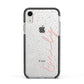 Custom Polka Dot Apple iPhone XR Impact Case Black Edge on Silver Phone