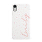 Custom Polka Dot Apple iPhone XR White 3D Snap Case