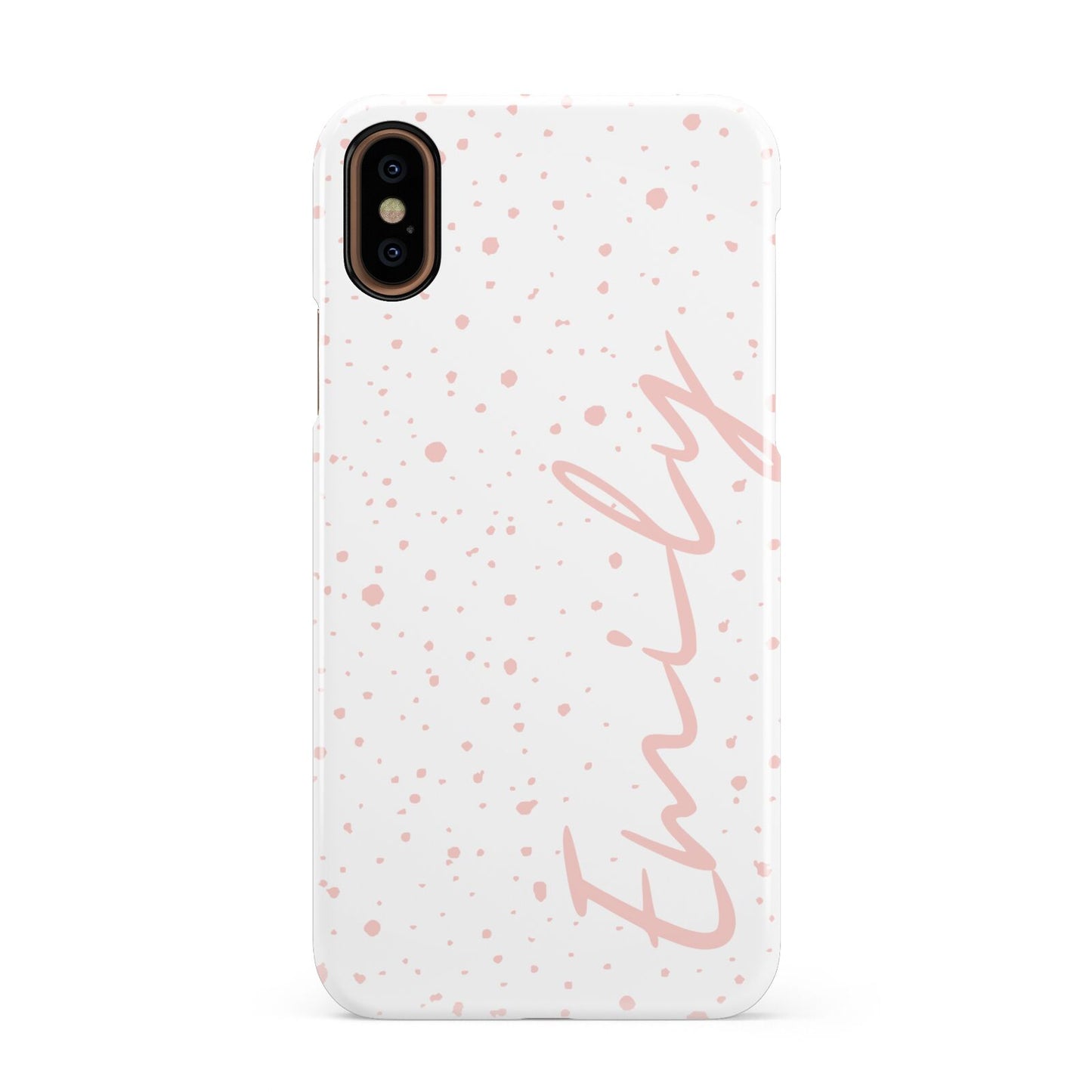 Custom Polka Dot Apple iPhone XS 3D Snap Case