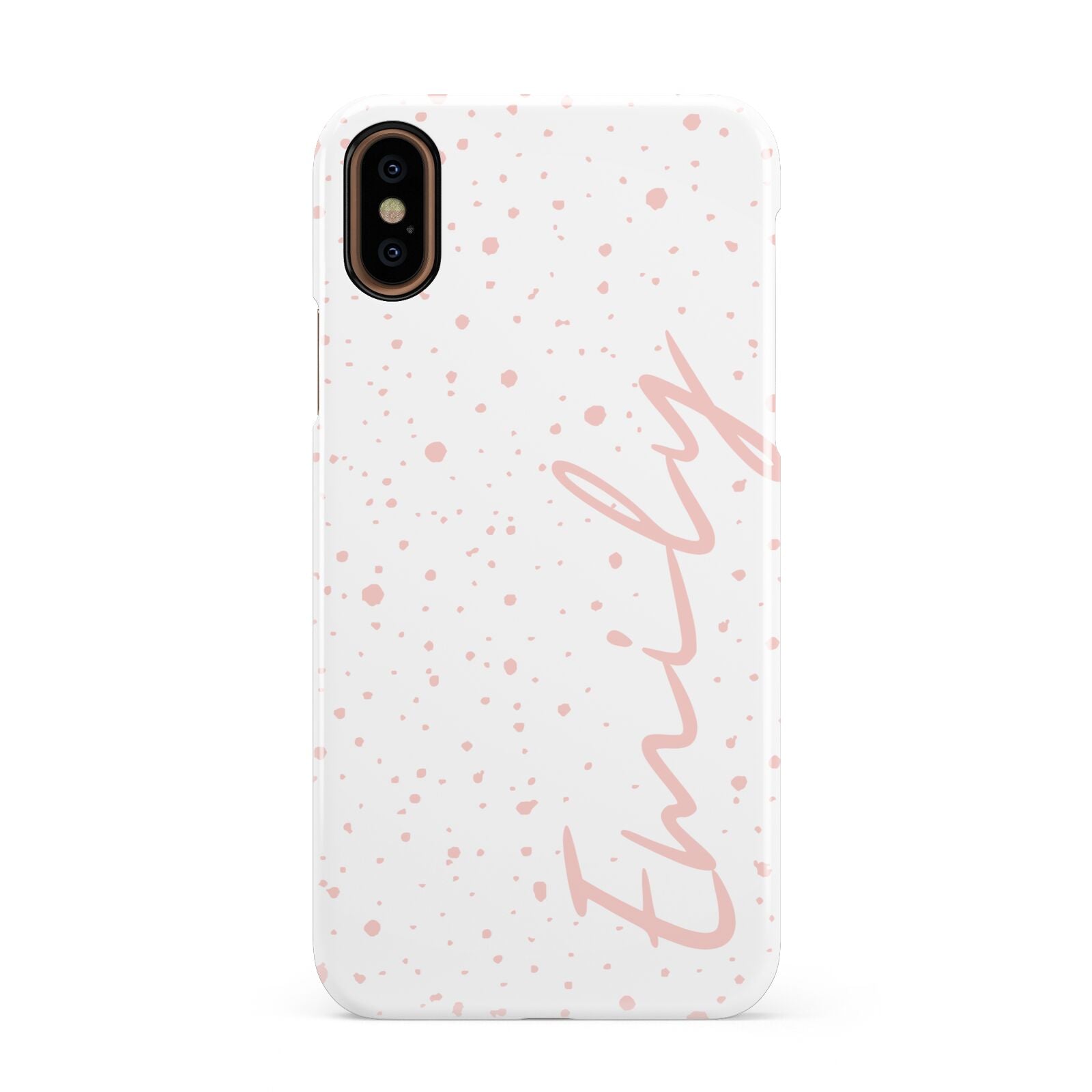 Custom Polka Dot Apple iPhone XS 3D Snap Case