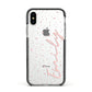 Custom Polka Dot Apple iPhone Xs Impact Case Black Edge on Silver Phone