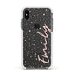 Custom Polka Dot Apple iPhone Xs Impact Case White Edge on Black Phone