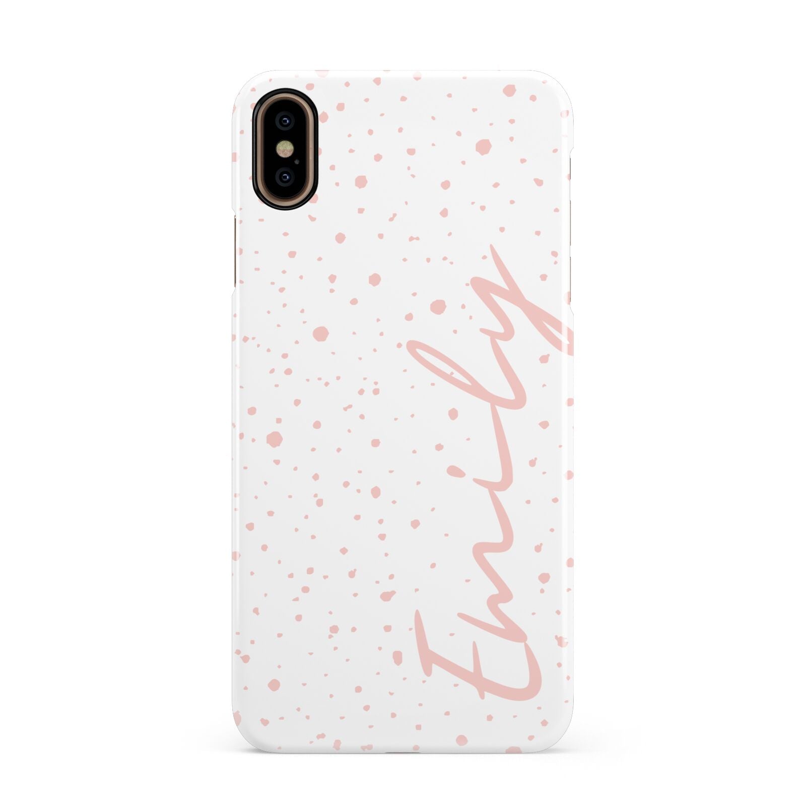 Custom Polka Dot Apple iPhone Xs Max 3D Snap Case