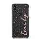 Custom Polka Dot Apple iPhone Xs Max Impact Case Black Edge on Black Phone