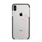 Custom Polka Dot Apple iPhone Xs Max Impact Case Black Edge on Silver Phone