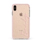 Custom Polka Dot Apple iPhone Xs Max Impact Case Pink Edge on Gold Phone