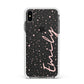 Custom Polka Dot Apple iPhone Xs Max Impact Case White Edge on Black Phone