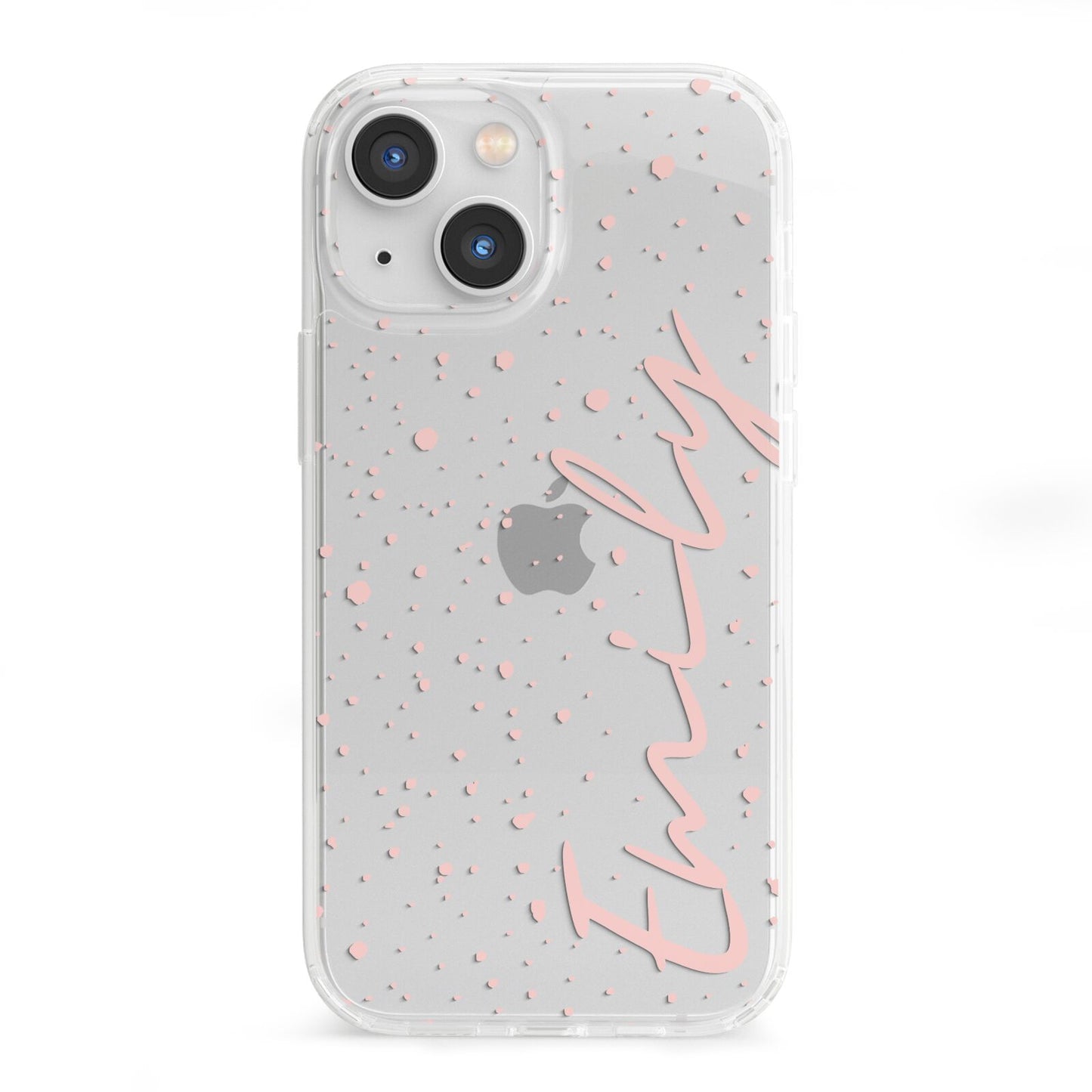 Custom Polka Dot iPhone 13 Mini Clear Bumper Case