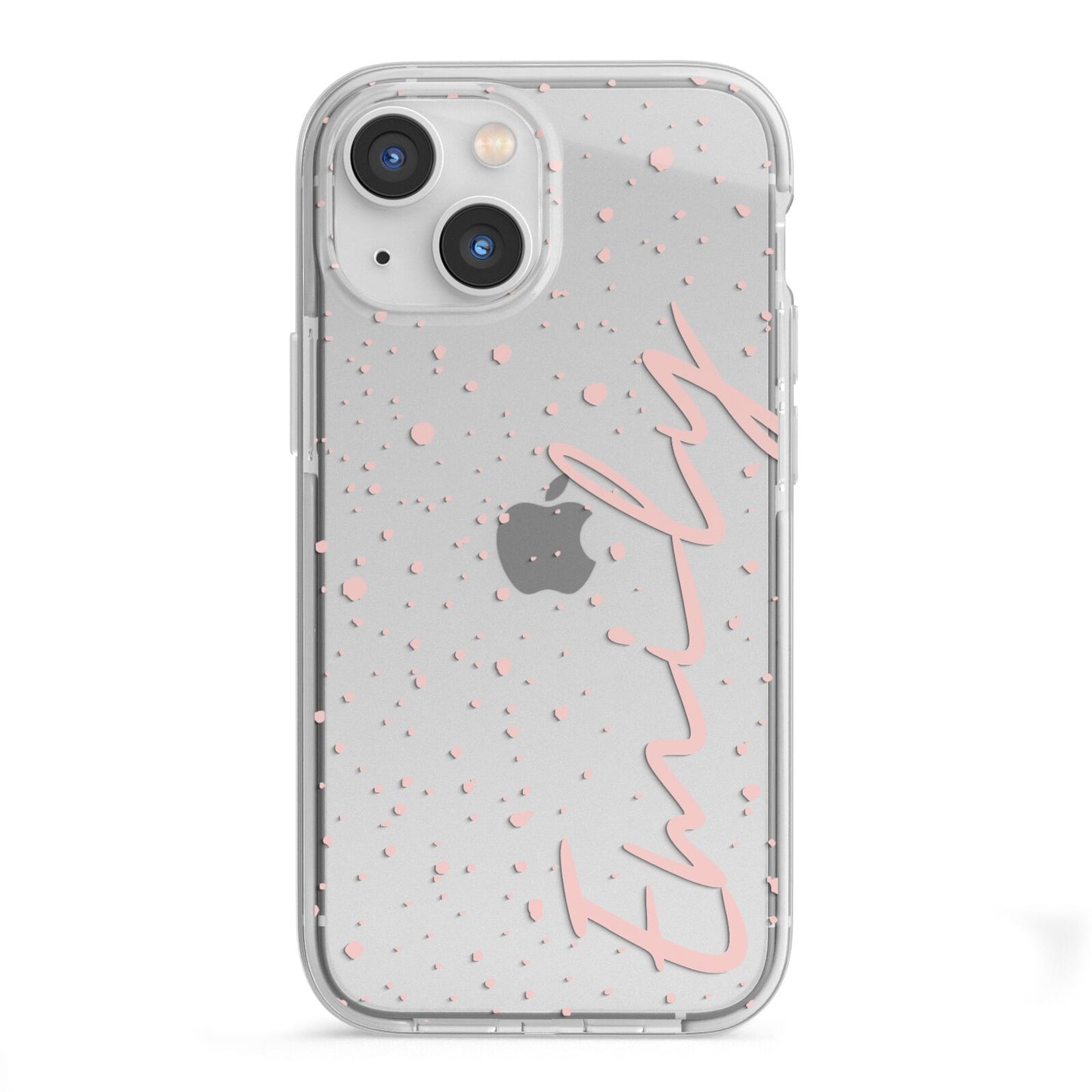 Custom Polka Dot iPhone 13 Mini TPU Impact Case with White Edges