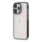 Custom Polka Dot iPhone 13 Pro Black Impact Case Side Angle on Silver phone