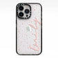 Custom Polka Dot iPhone 13 Pro Black Impact Case on Silver phone