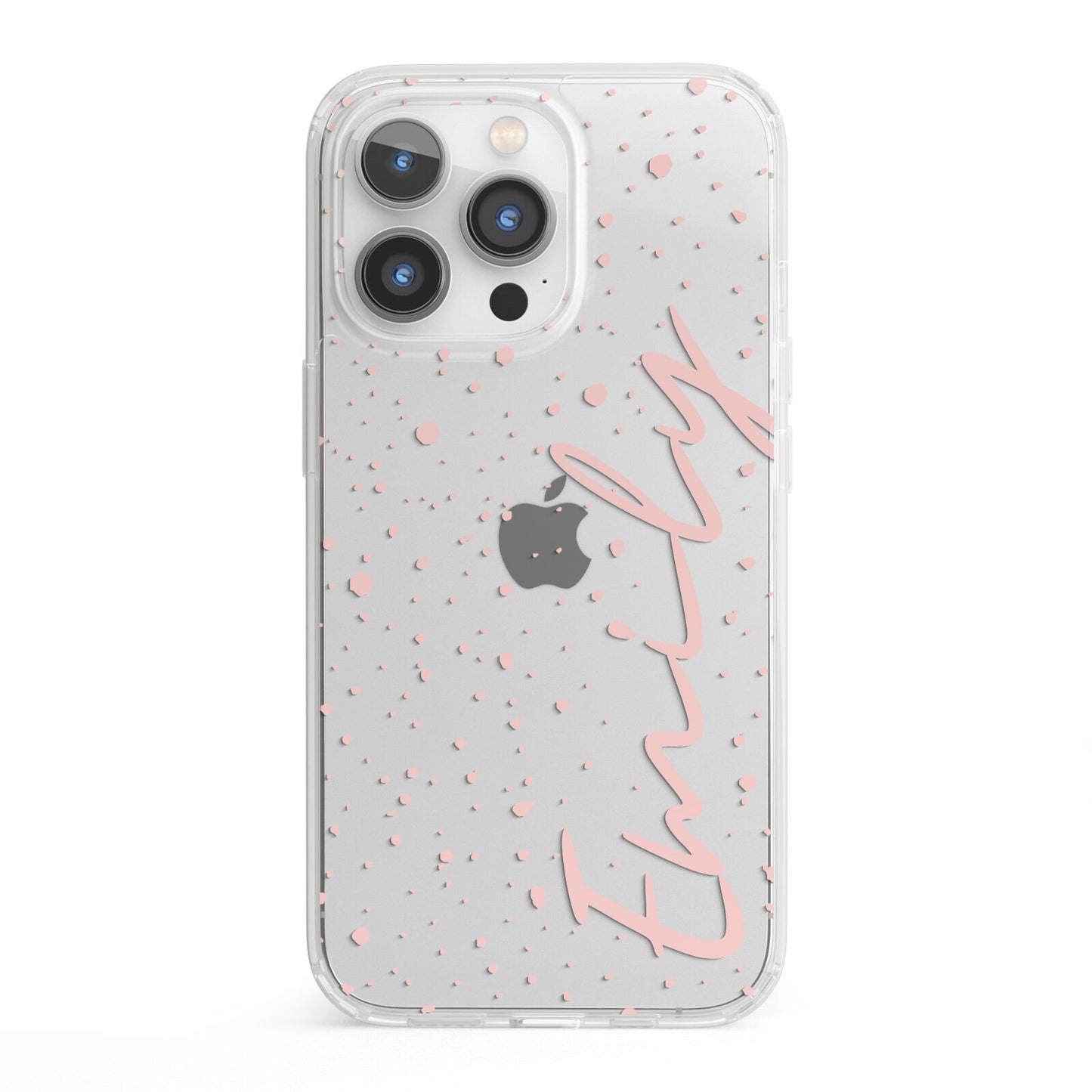 Custom Polka Dot iPhone 13 Pro Clear Bumper Case