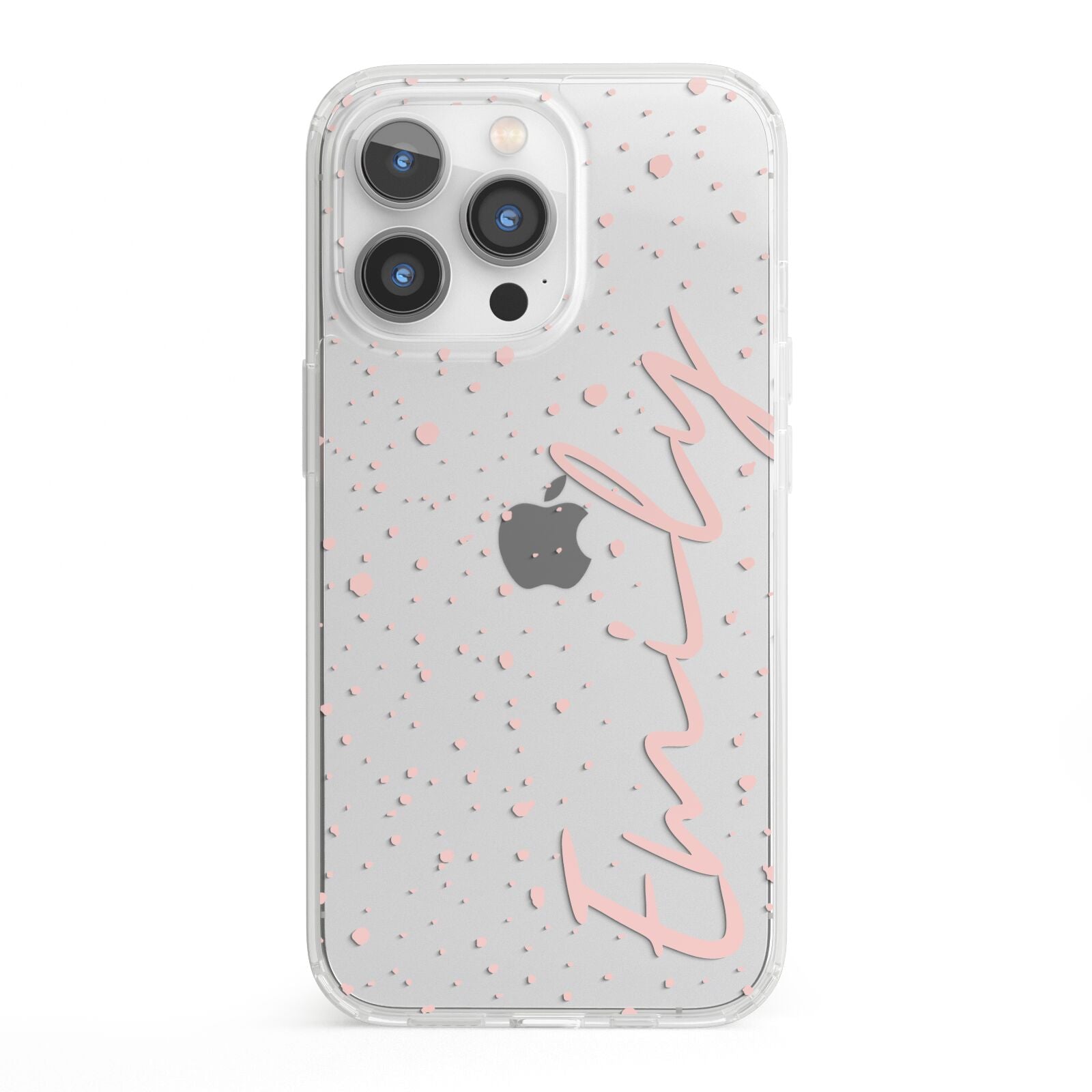 Custom Polka Dot iPhone 13 Pro Clear Bumper Case