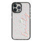 Custom Polka Dot iPhone 13 Pro Max Black Impact Case on Silver phone