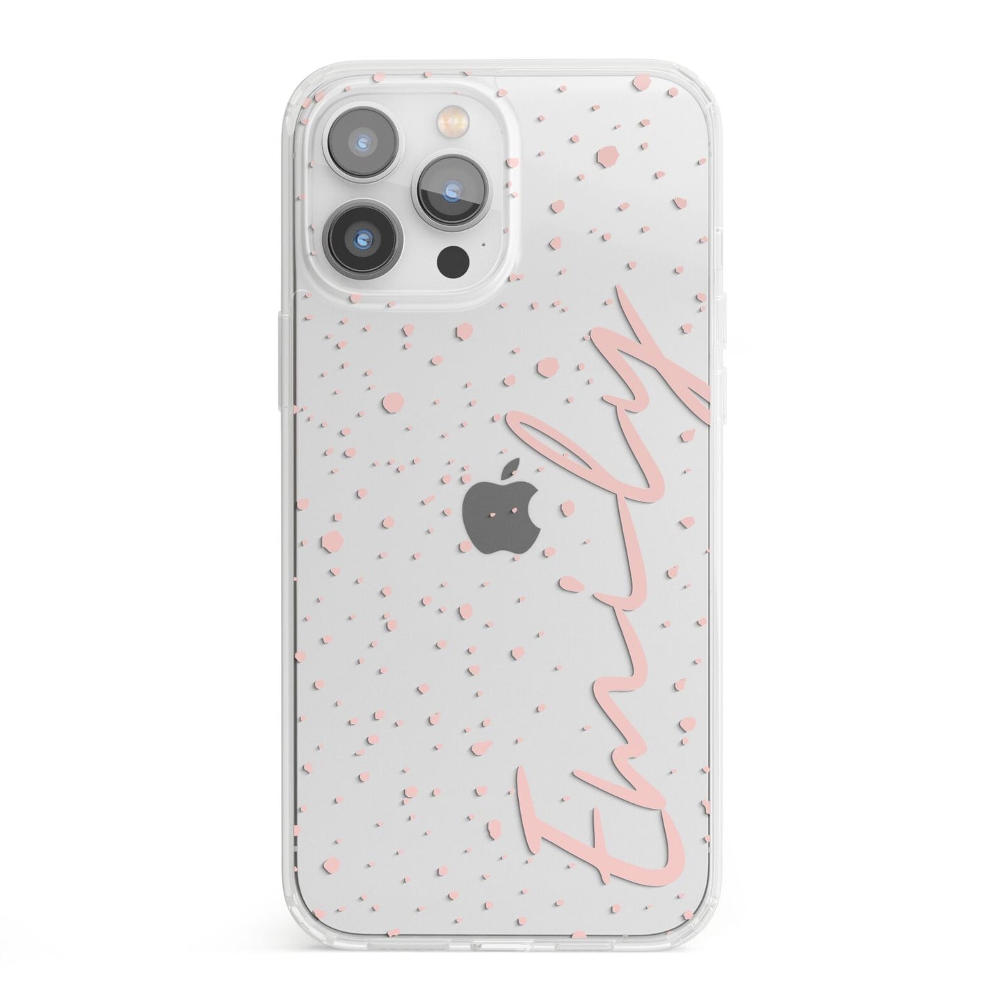 Custom Polka Dot iPhone 13 Pro Max Clear Bumper Case