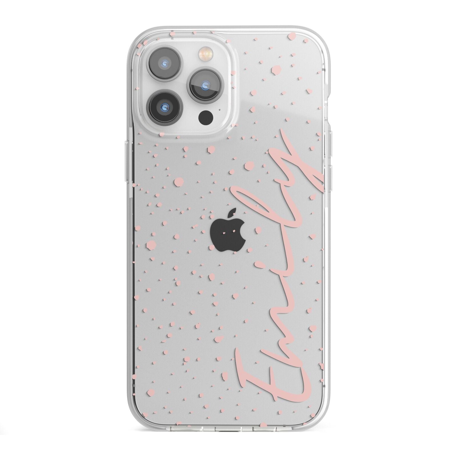 Custom Polka Dot iPhone 13 Pro Max TPU Impact Case with White Edges
