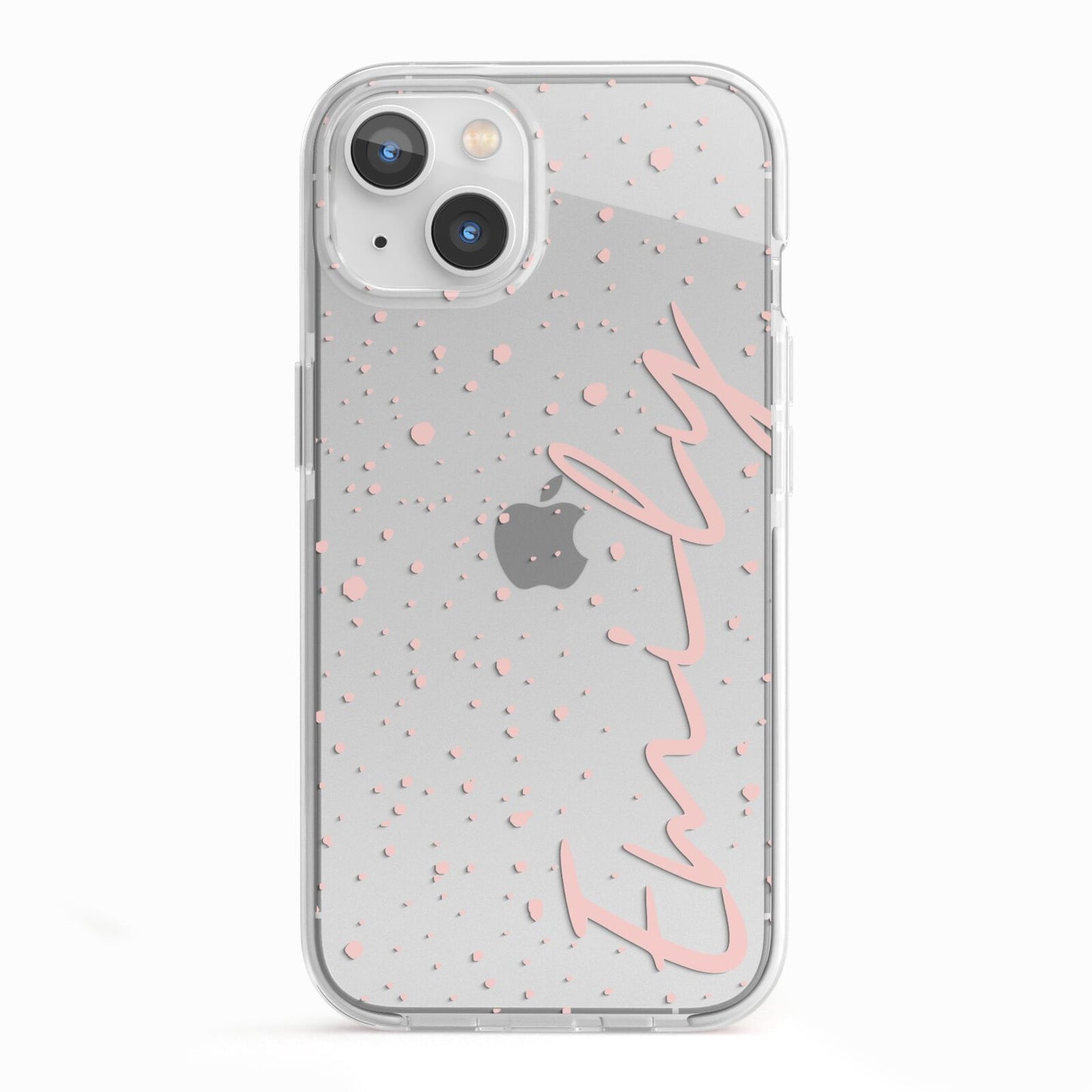 Custom Polka Dot iPhone 13 TPU Impact Case with White Edges