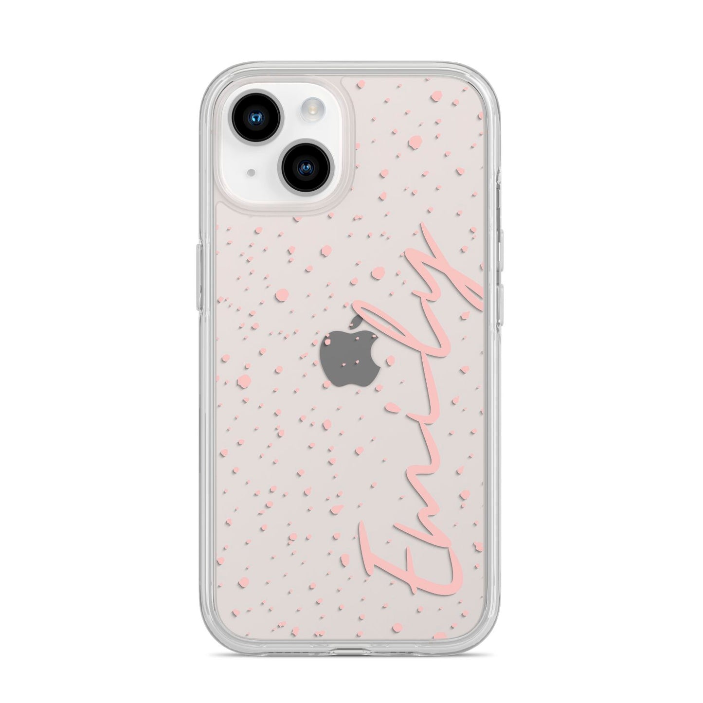 Custom Polka Dot iPhone 14 Clear Tough Case Starlight