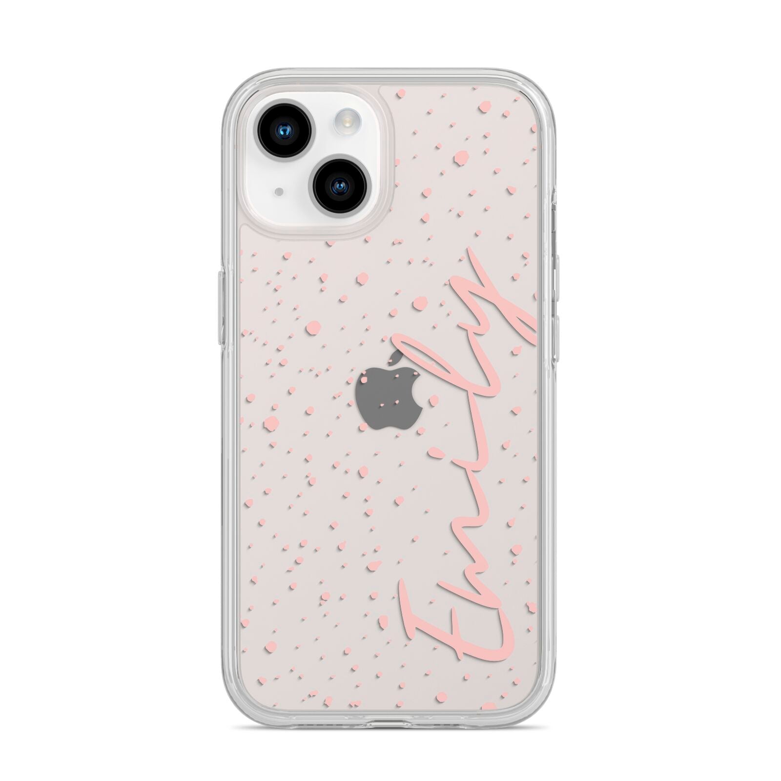 Custom Polka Dot iPhone 14 Clear Tough Case Starlight