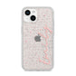 Custom Polka Dot iPhone 14 Glitter Tough Case Starlight