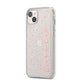 Custom Polka Dot iPhone 14 Plus Clear Tough Case Starlight Angled Image