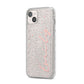 Custom Polka Dot iPhone 14 Plus Glitter Tough Case Starlight Angled Image