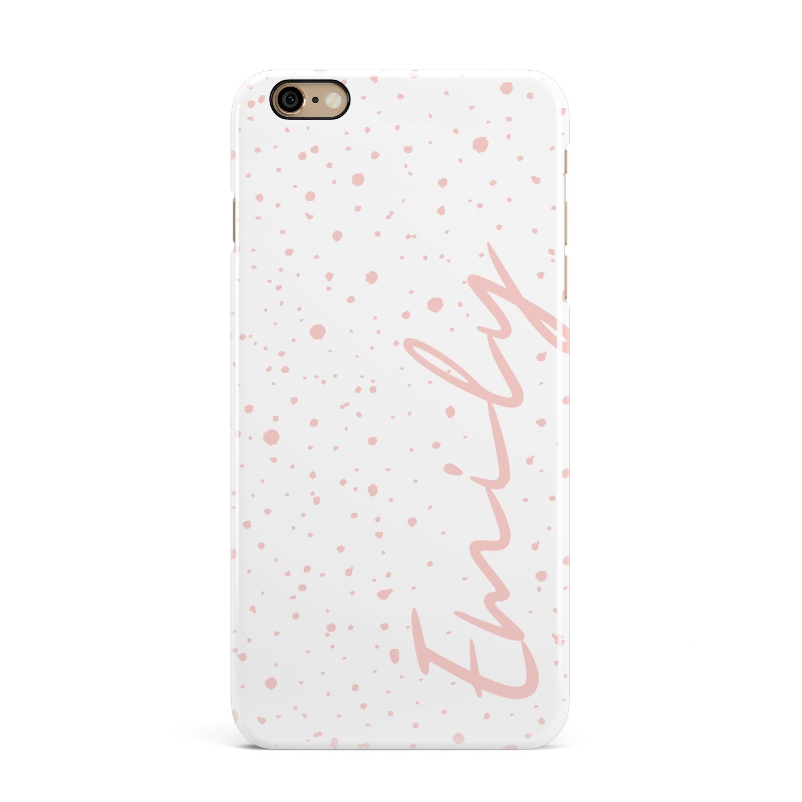 Custom Polka Dot iPhone 6 Plus 3D Snap Case on Gold Phone