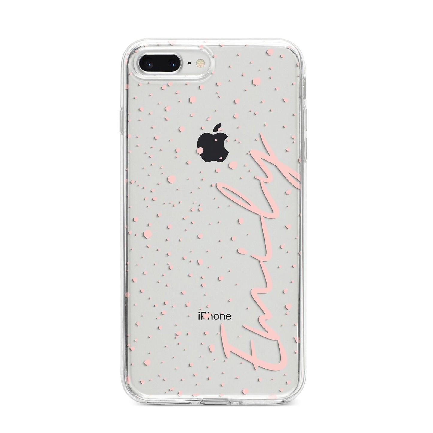 Custom Polka Dot iPhone 8 Plus Bumper Case on Silver iPhone