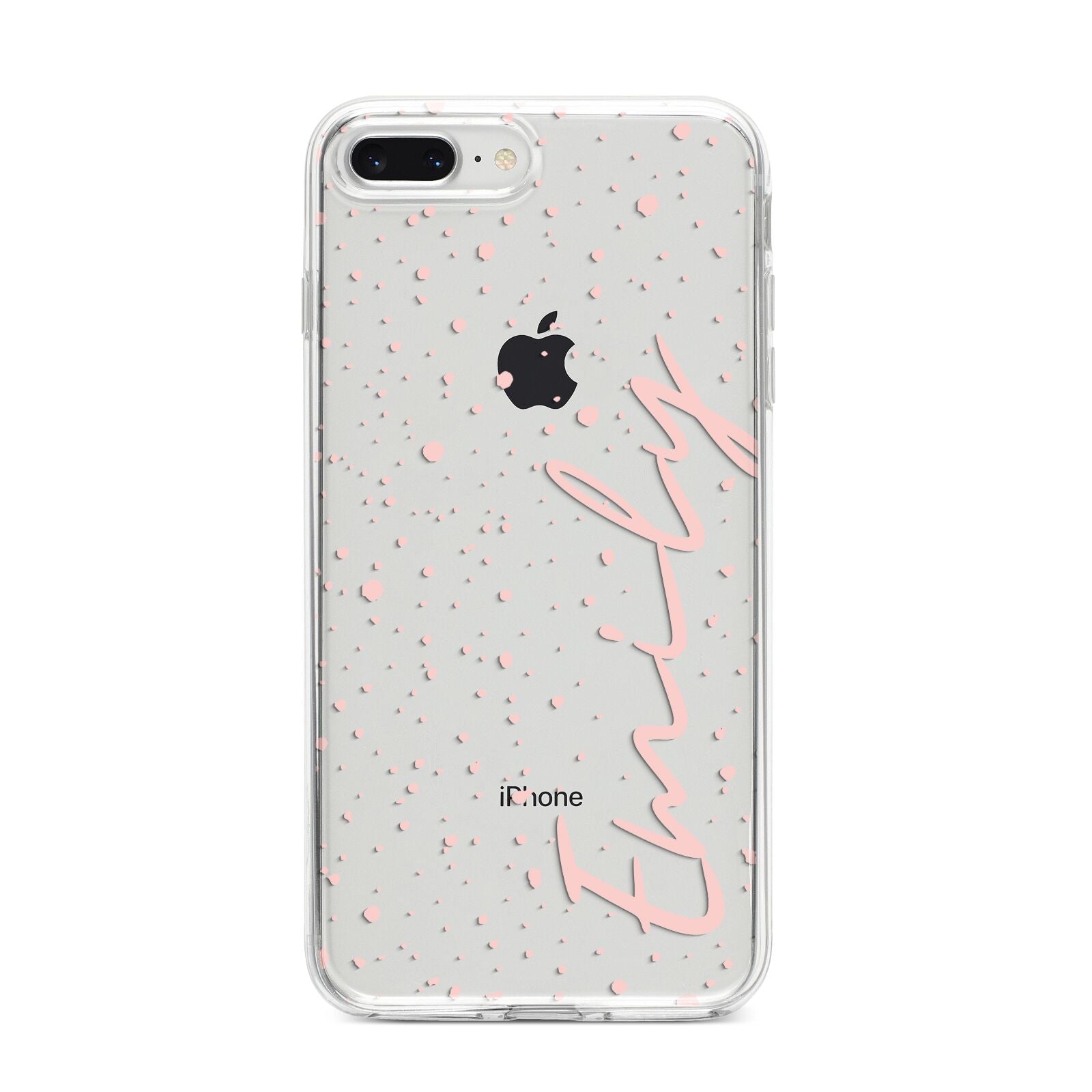 Custom Polka Dot iPhone 8 Plus Bumper Case on Silver iPhone