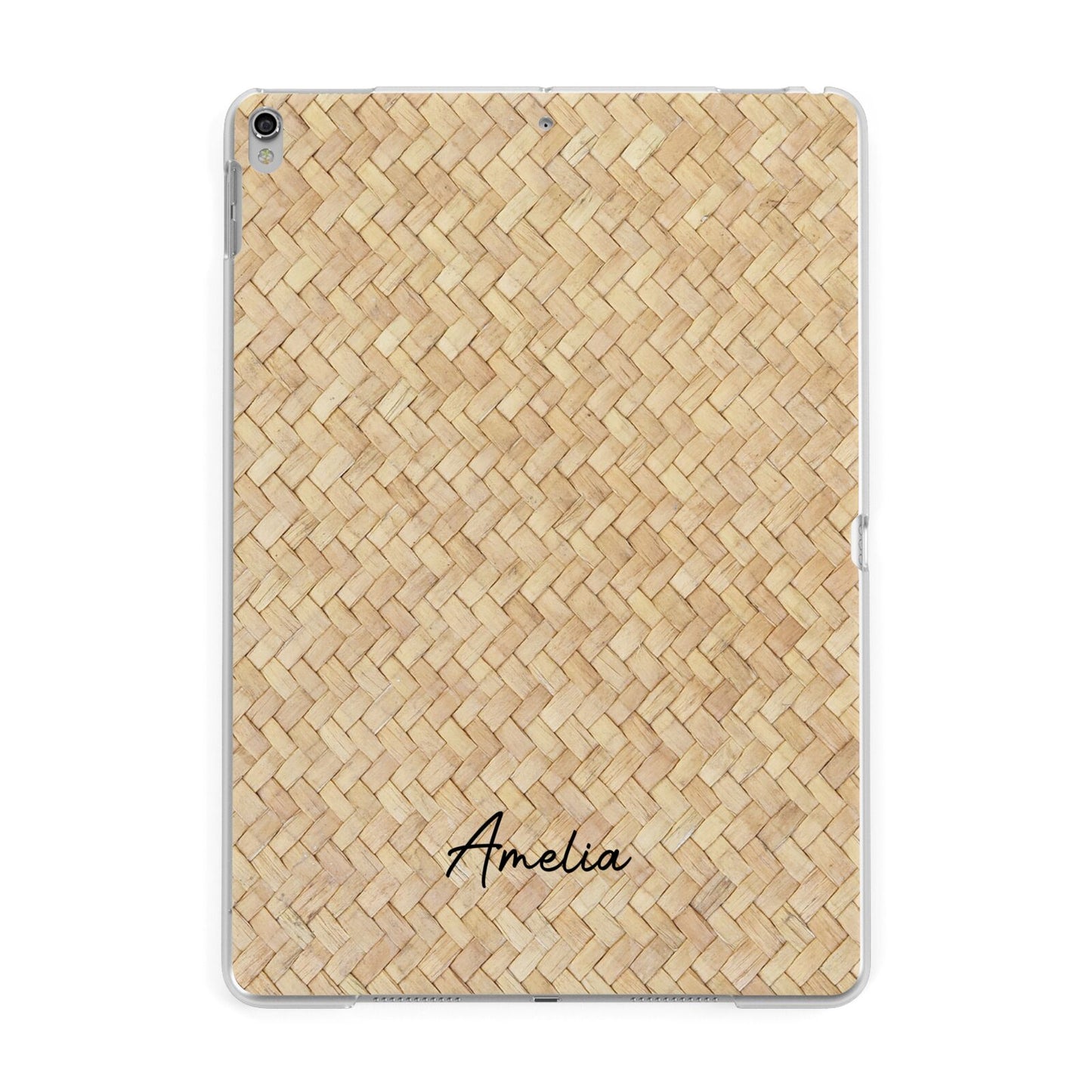 Custom Rattan Pattern Apple iPad Silver Case