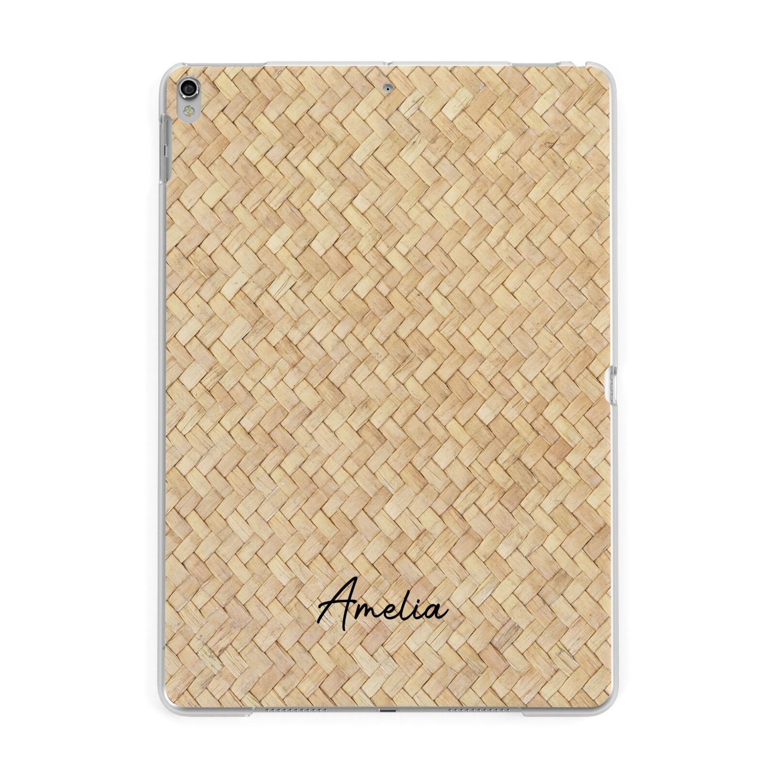 Custom Rattan Pattern Apple iPad Silver Case
