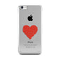 Custom Red Heart Apple iPhone 5c Case