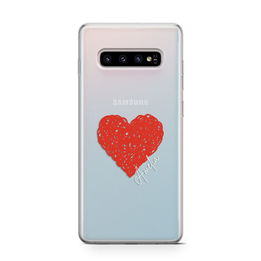 Custom Red Heart Protective Samsung Galaxy Case