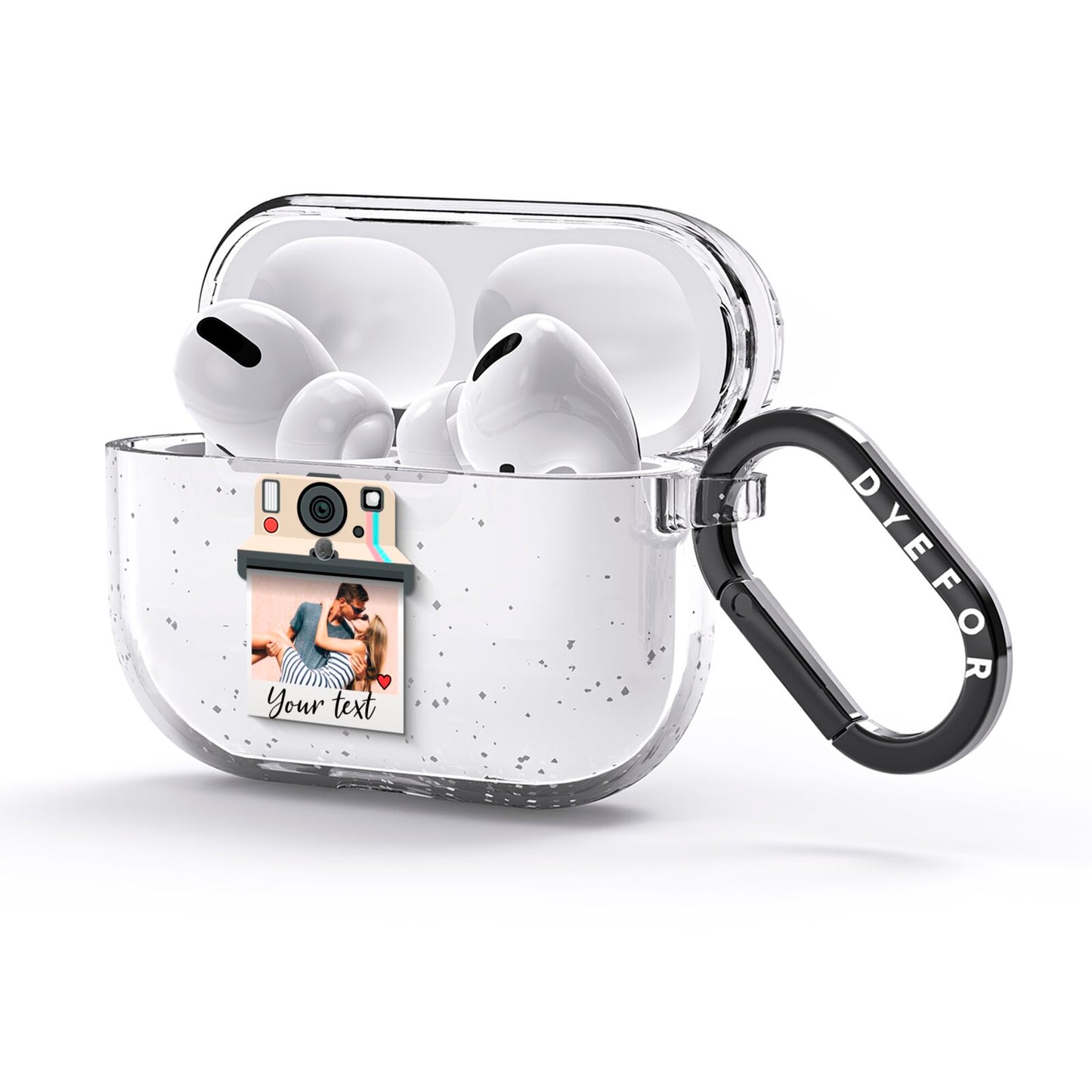 Custom Retro Photo AirPods Glitter Case 3rd Gen Side Image