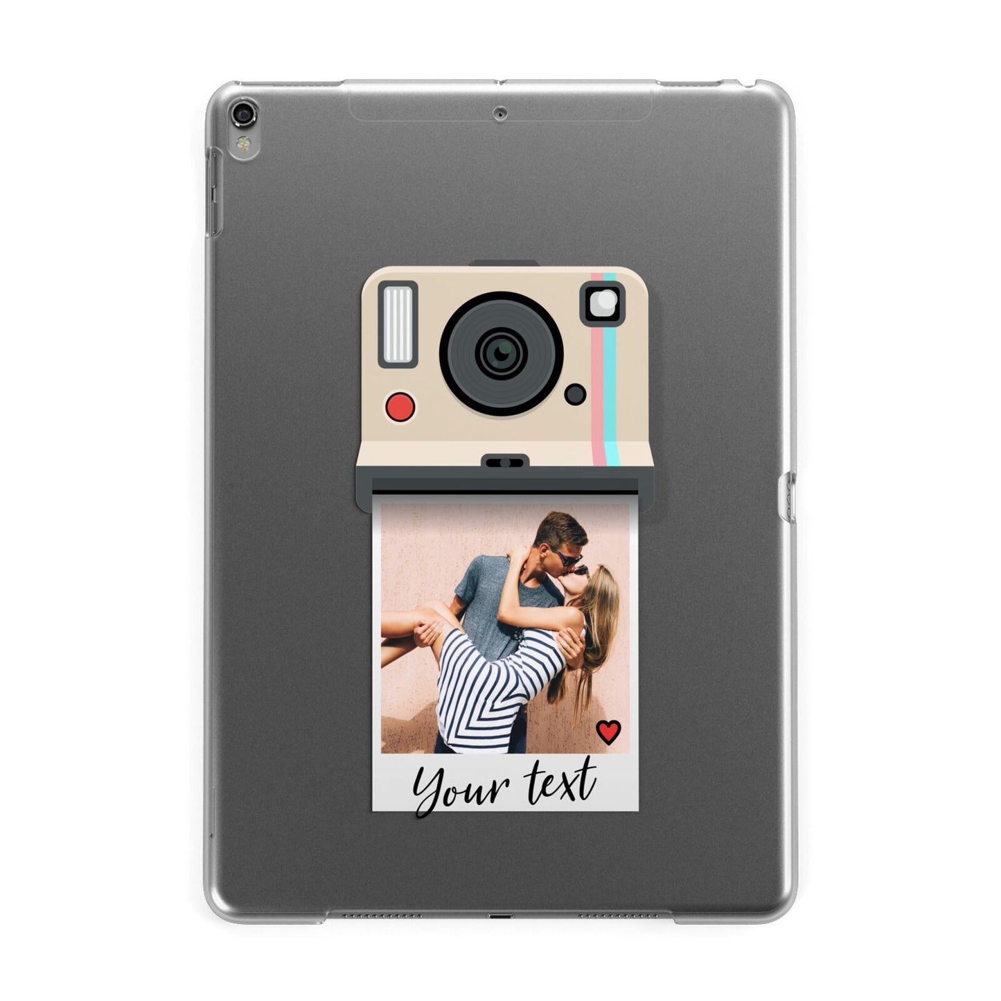 Custom Retro Photo Apple iPad Grey Case