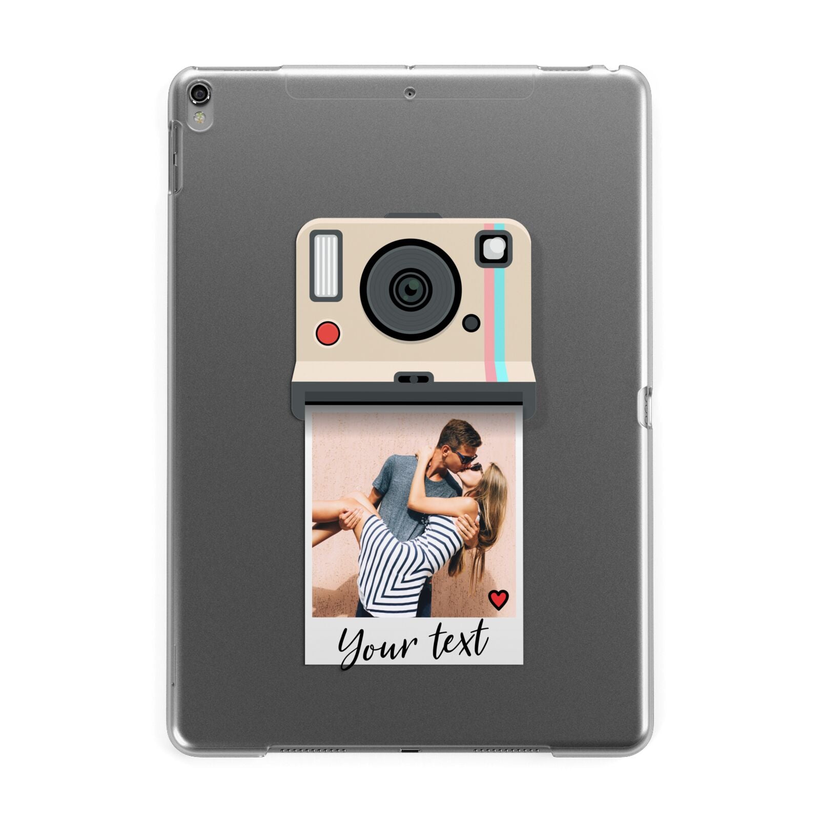 Custom Retro Photo Apple iPad Grey Case