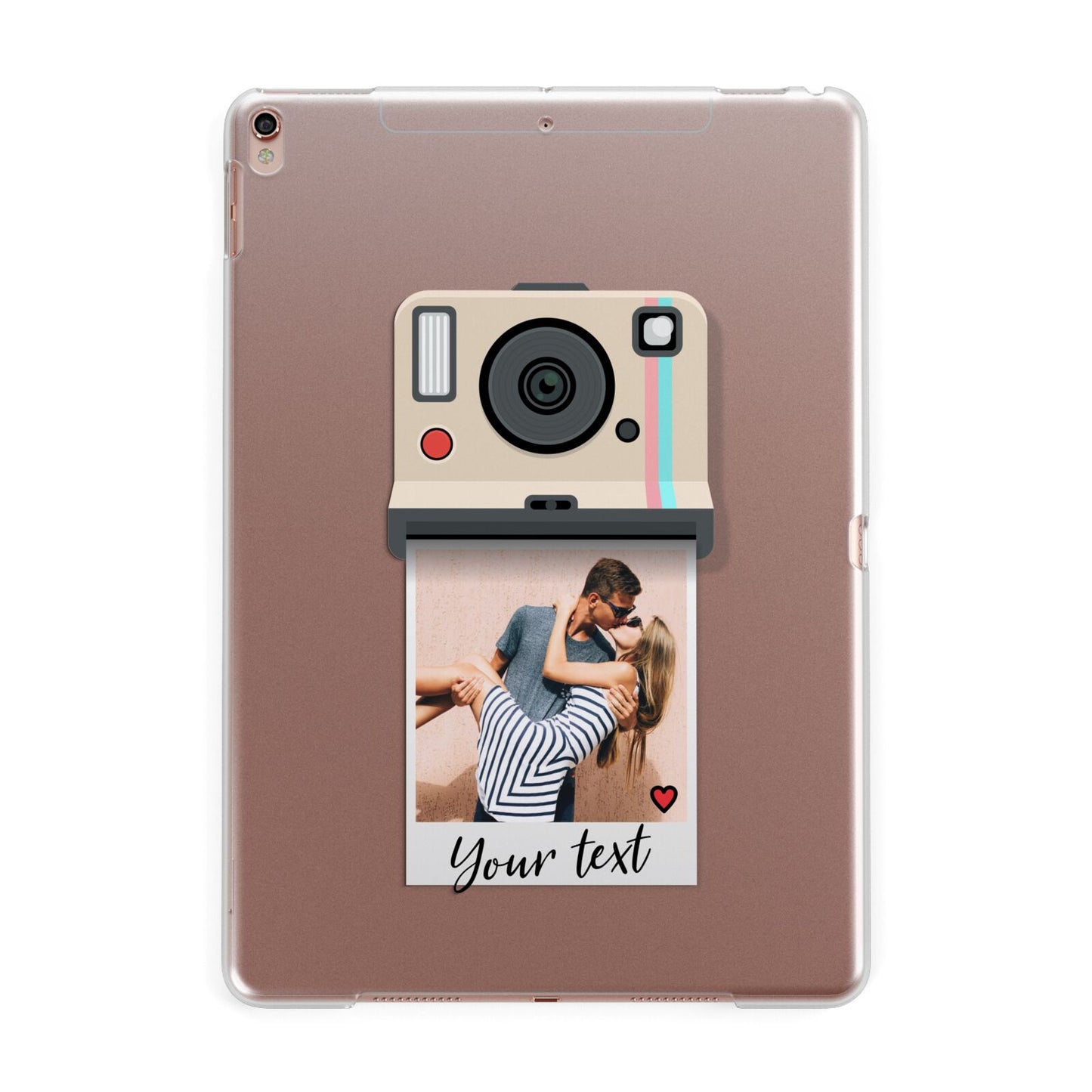 Custom Retro Photo Apple iPad Rose Gold Case