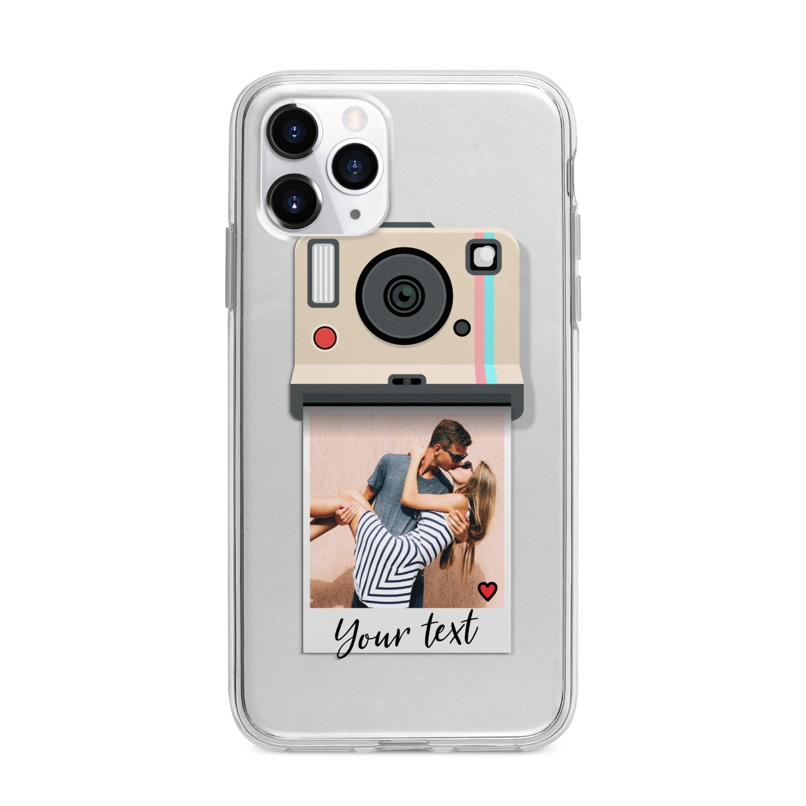 Custom Retro Photo Apple iPhone 11 Pro Max in Silver with Bumper Case