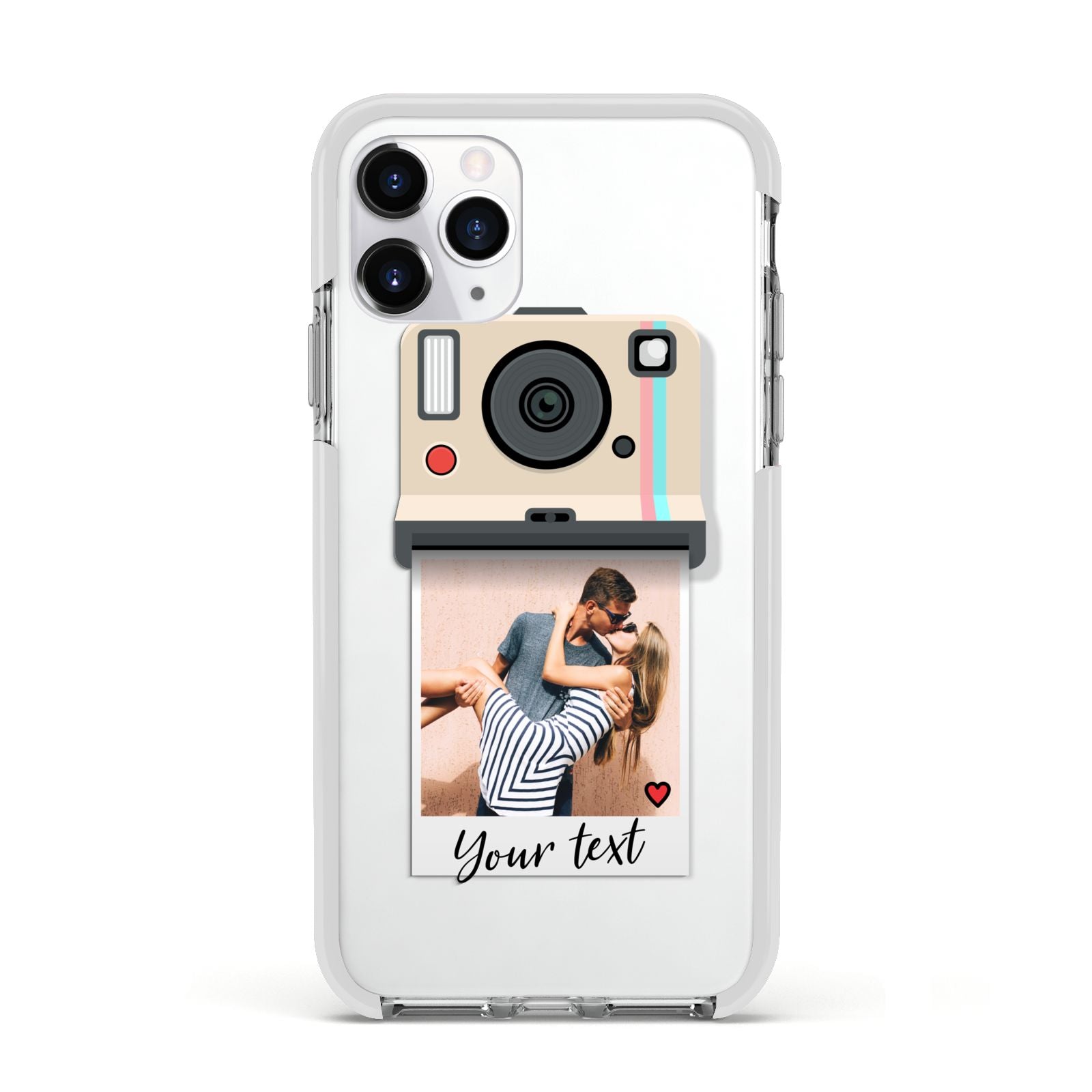 Custom Retro Photo Apple iPhone 11 Pro in Silver with White Impact Case