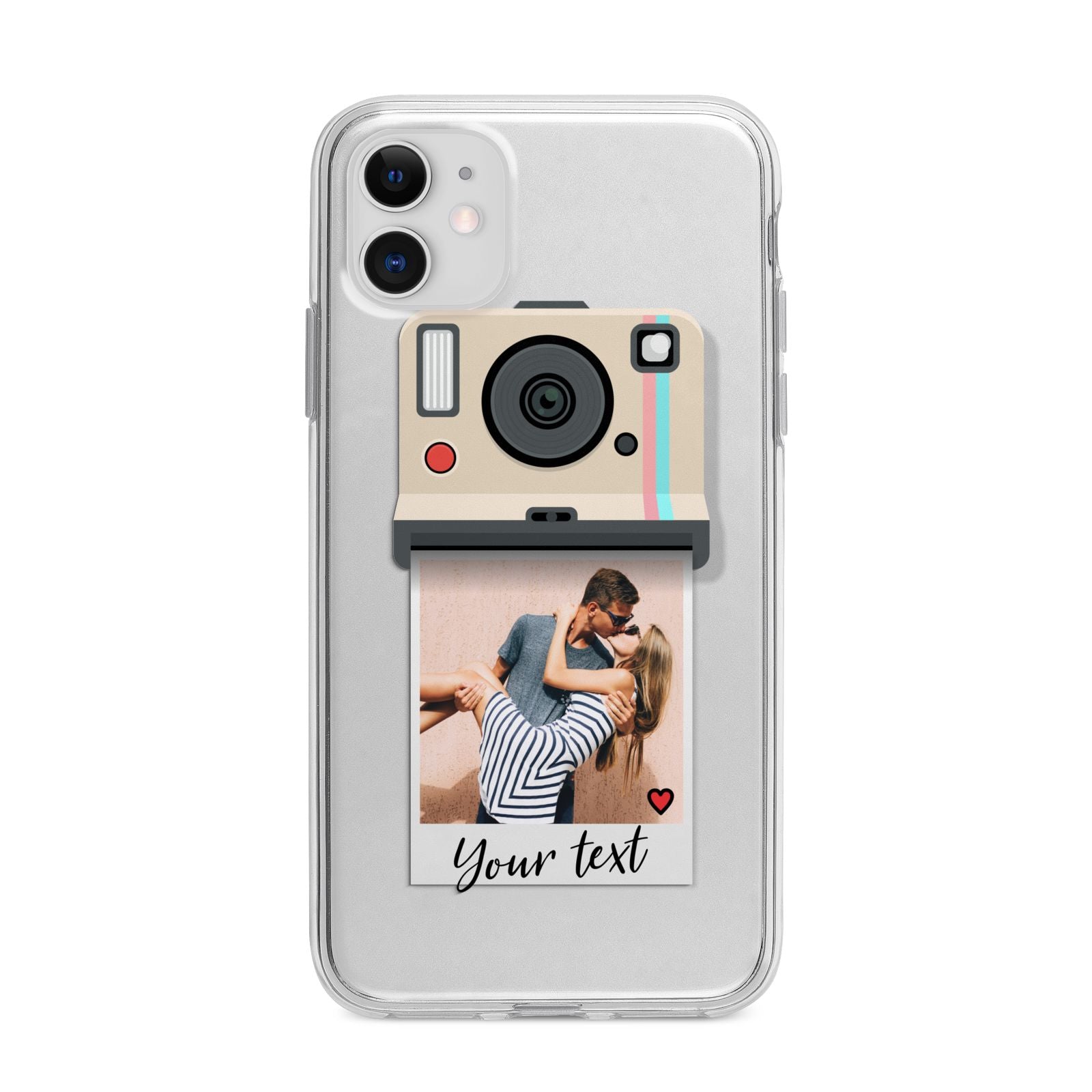 Custom Retro Photo Apple iPhone 11 in White with Bumper Case