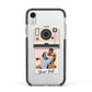 Custom Retro Photo Apple iPhone XR Impact Case Black Edge on Silver Phone