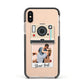 Custom Retro Photo Apple iPhone Xs Impact Case Black Edge on Gold Phone