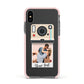 Custom Retro Photo Apple iPhone Xs Impact Case Pink Edge on Black Phone