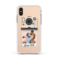 Custom Retro Photo Apple iPhone Xs Impact Case White Edge on Gold Phone