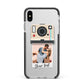 Custom Retro Photo Apple iPhone Xs Max Impact Case Black Edge on Silver Phone