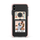 Custom Retro Photo Apple iPhone Xs Max Impact Case Pink Edge on Black Phone