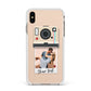 Custom Retro Photo Apple iPhone Xs Max Impact Case White Edge on Gold Phone