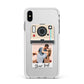 Custom Retro Photo Apple iPhone Xs Max Impact Case White Edge on Silver Phone